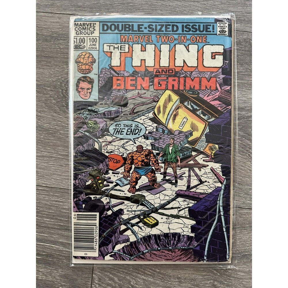 Marvel Two-in-One #100 Double-Sized Issue The Thing Single Issue Comic Color